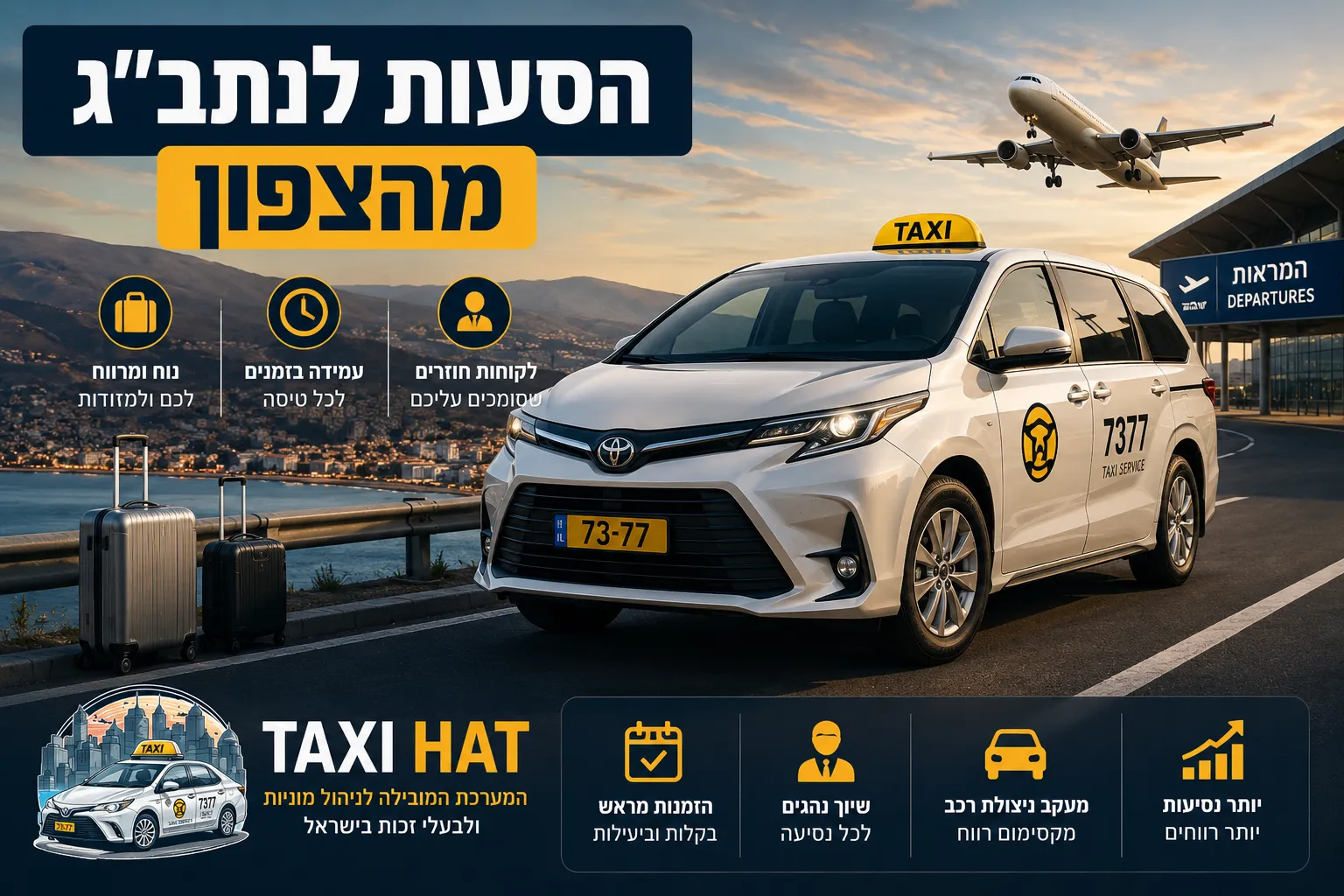 הסעות לנתב"ג מהצפון: כיצד מפעיל מוניות נכנס לסגמנט הרווחי - חדשות מתעשיית המוניות