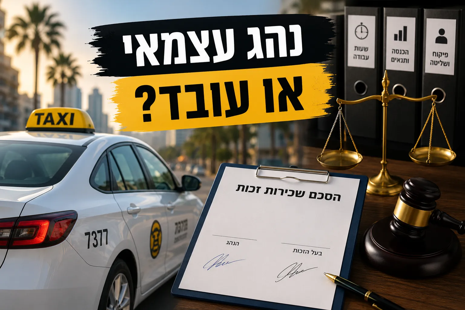 סיווג נהג מונית: שכיר, עצמאי או שוכר הזכות - חדשות מתעשיית המוניות