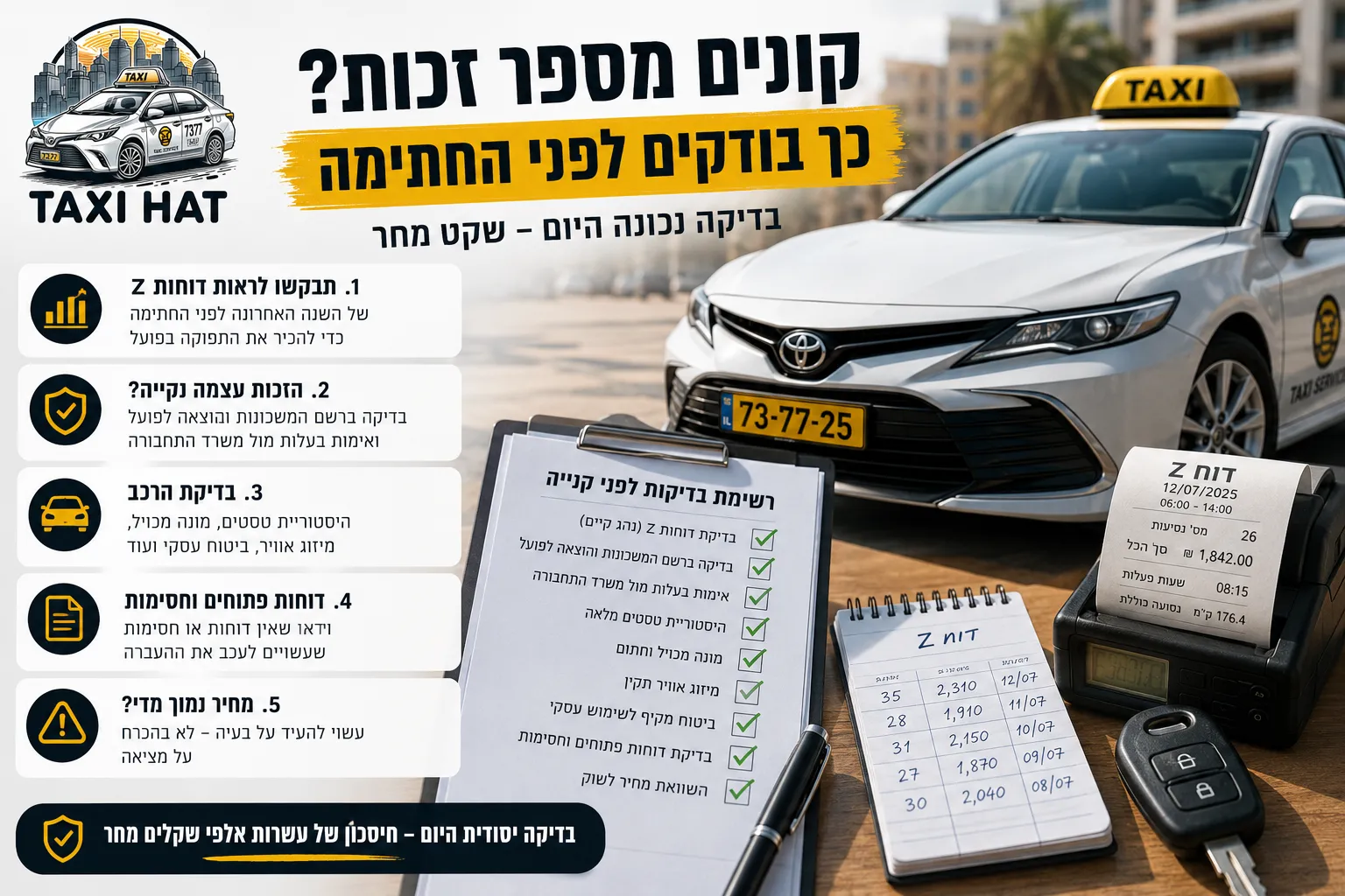 בדיקת נאותות לפני קניית מספר זכות: מה בודקים לפני שחותמים - חדשות מתעשיית המוניות