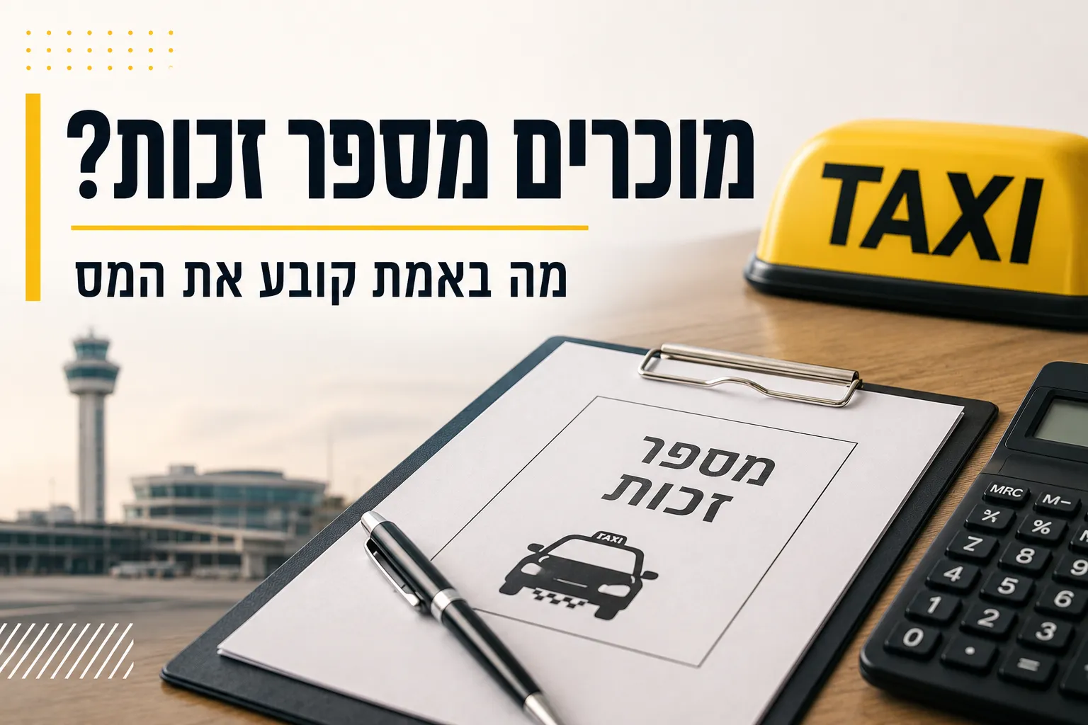 מיסוי מכירת מספר זכות: מה קובע כמה תשלמו - חדשות מתעשיית המוניות