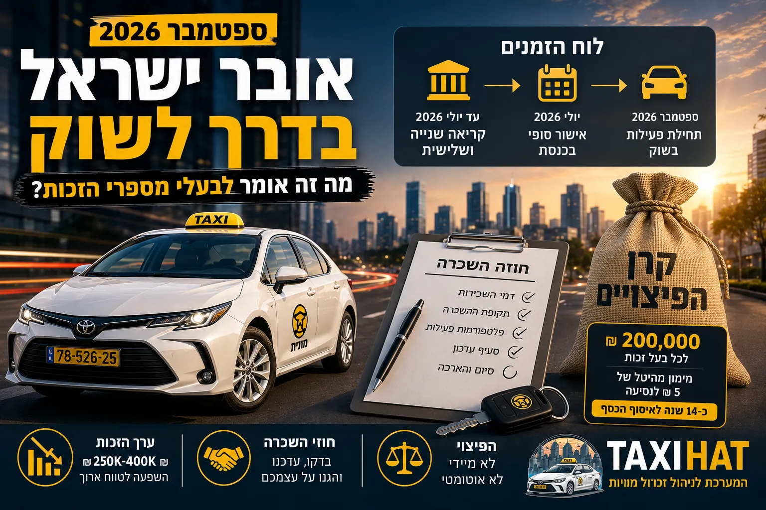 אובר ספטמבר 2026: מה בעל זכות חייב לבדוק עכשיו - כתבה קשורה